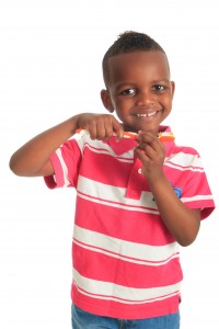black boy brushing teeth x